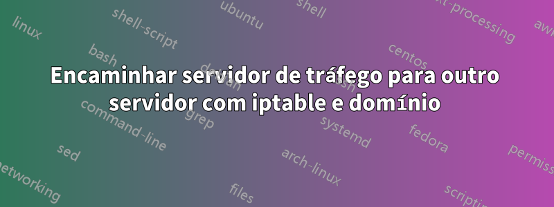 Encaminhar servidor de tráfego para outro servidor com iptable e domínio