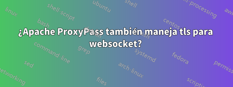 ¿Apache ProxyPass también maneja tls para websocket?