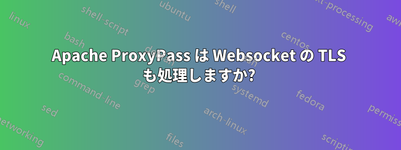 Apache ProxyPass は Websocket の TLS も処理しますか?