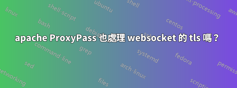 apache ProxyPass 也處理 websocket 的 tls 嗎？