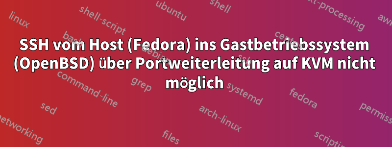 SSH vom Host (Fedora) ins Gastbetriebssystem (OpenBSD) über Portweiterleitung auf KVM nicht möglich