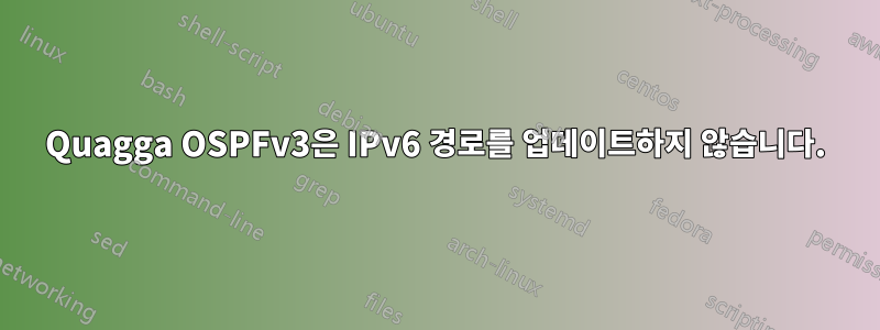 Quagga OSPFv3은 IPv6 경로를 업데이트하지 않습니다.