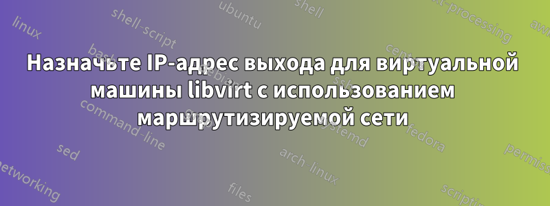 Назначьте IP-адрес выхода для виртуальной машины libvirt с использованием маршрутизируемой сети