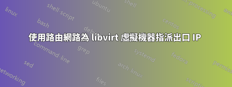 使用路由網路為 libvirt 虛擬機器指派出口 IP