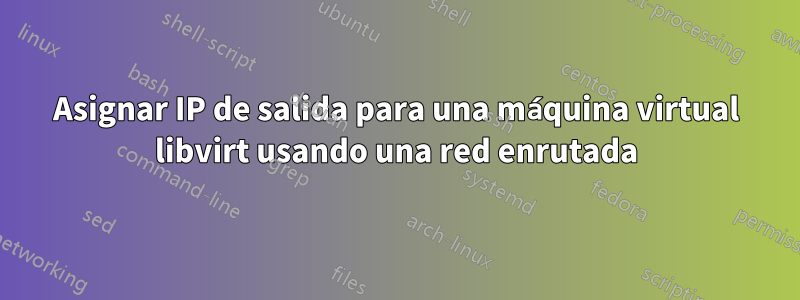 Asignar IP de salida para una máquina virtual libvirt usando una red enrutada