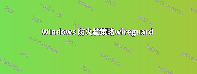 WIndows 防火牆策略wireguard