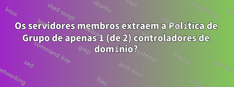 Os servidores membros extraem a Política de Grupo de apenas 1 (de 2) controladores de domínio?