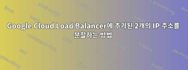 Google Cloud Load Balancer에 추가된 2개의 IP 주소를 분할하는 방법