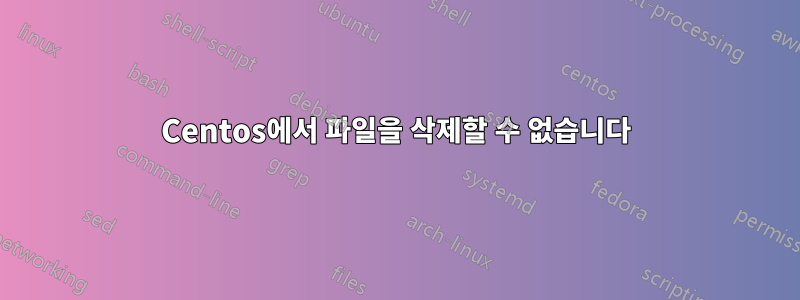 Centos에서 파일을 삭제할 수 없습니다