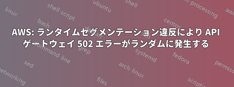 AWS: ランタイムセグメンテーション違反により API ゲートウェイ 502 エラーがランダムに発生する