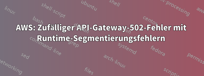 AWS: Zufälliger API-Gateway-502-Fehler mit Runtime-Segmentierungsfehlern