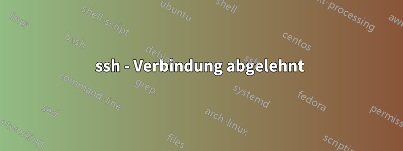 ssh - Verbindung abgelehnt