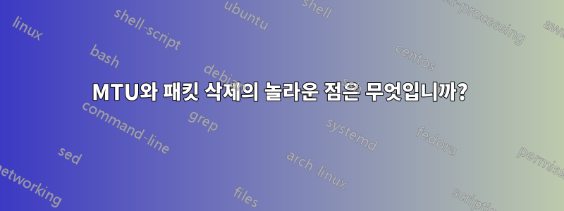 MTU와 패킷 삭제의 놀라운 점은 무엇입니까?