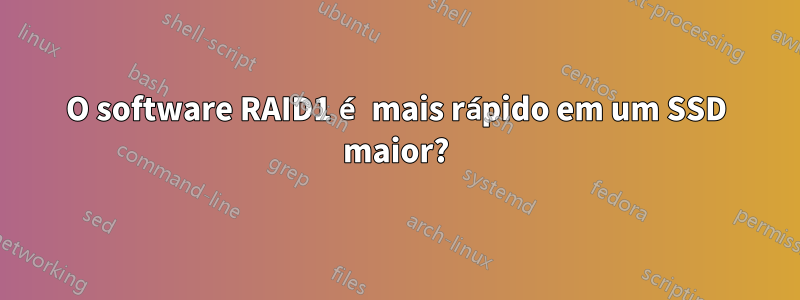 O software RAID1 é mais rápido em um SSD maior?