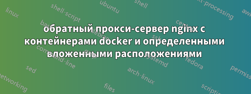 обратный прокси-сервер nginx с контейнерами docker и определенными вложенными расположениями