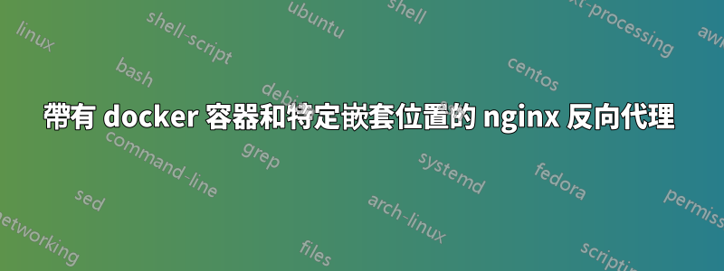 帶有 docker 容器和特定嵌套位置的 nginx 反向代理