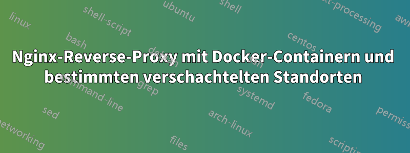 Nginx-Reverse-Proxy mit Docker-Containern und bestimmten verschachtelten Standorten