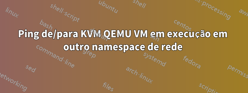 Ping de/para KVM QEMU VM em execução em outro namespace de rede
