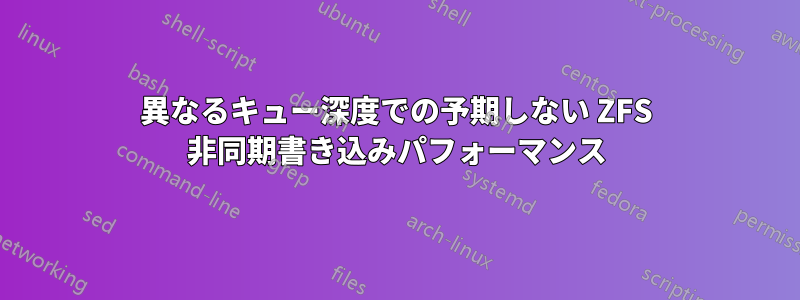 異なるキュー深度での予期しない ZFS 非同期書き込みパフォーマンス