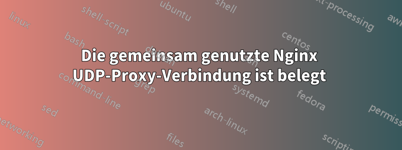 Die gemeinsam genutzte Nginx UDP-Proxy-Verbindung ist belegt