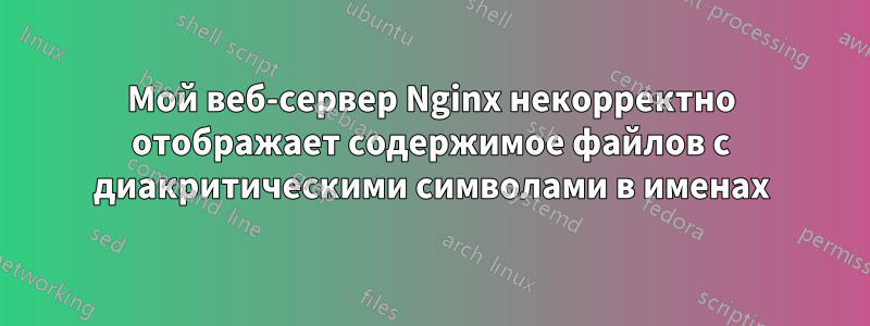 Мой веб-сервер Nginx некорректно отображает содержимое файлов с диакритическими символами в именах