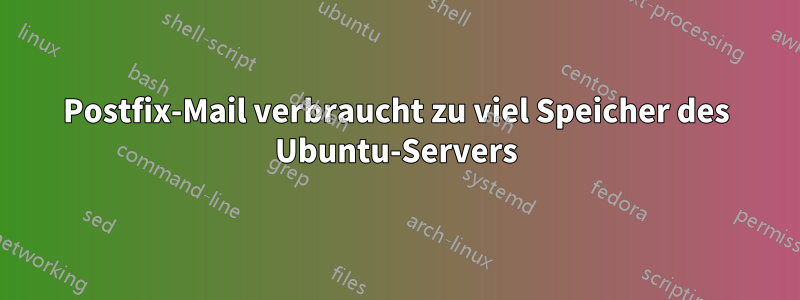 Postfix-Mail verbraucht zu viel Speicher des Ubuntu-Servers