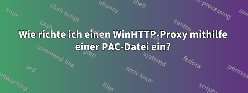Wie richte ich einen WinHTTP-Proxy mithilfe einer PAC-Datei ein?