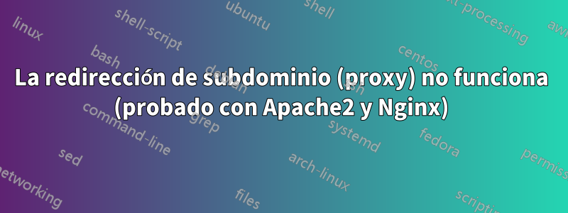 La redirección de subdominio (proxy) no funciona (probado con Apache2 y Nginx)