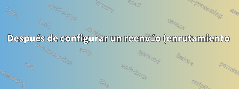Después de configurar un reenvío (enrutamiento), no puedo descargar archivos de los servidores
