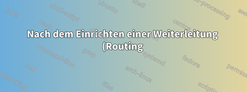 Nach dem Einrichten einer Weiterleitung (Routing) kann ich keine Dateien von Servern herunterladen