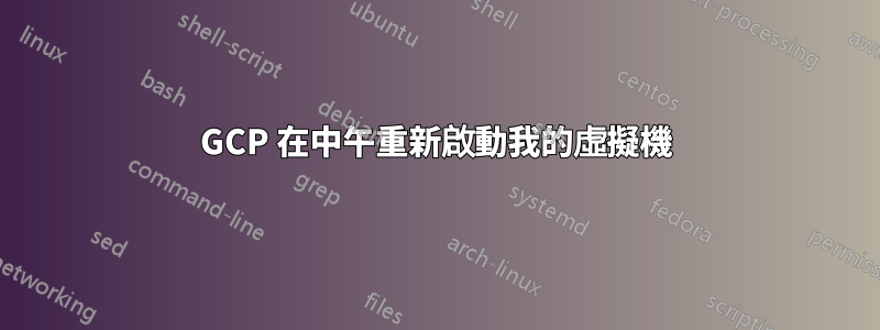 GCP 在中午重新啟動我的虛擬機