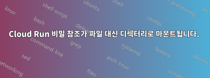 Cloud Run 비밀 참조가 파일 대신 디렉터리로 마운트됩니다.