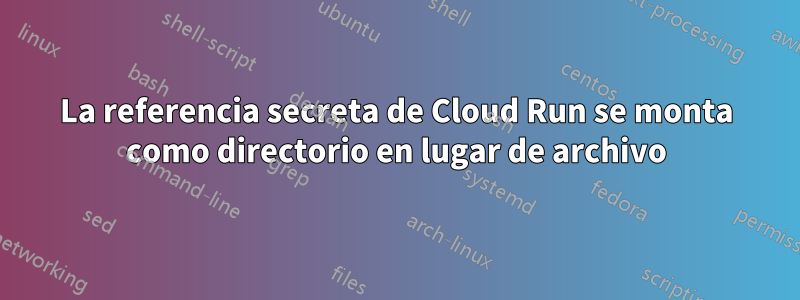 La referencia secreta de Cloud Run se monta como directorio en lugar de archivo