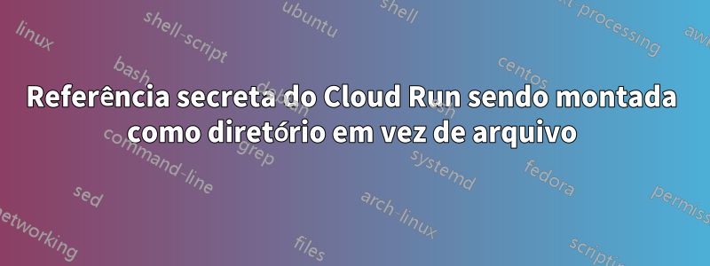 Referência secreta do Cloud Run sendo montada como diretório em vez de arquivo