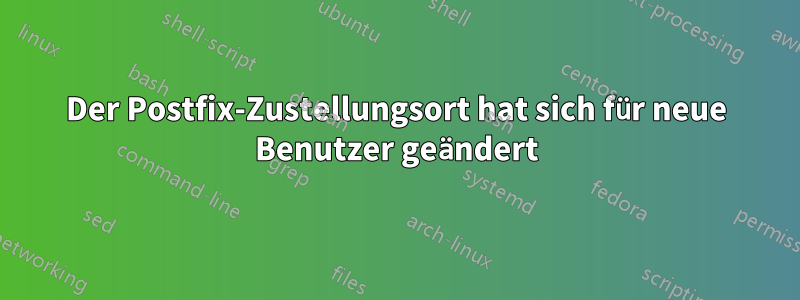 Der Postfix-Zustellungsort hat sich für neue Benutzer geändert