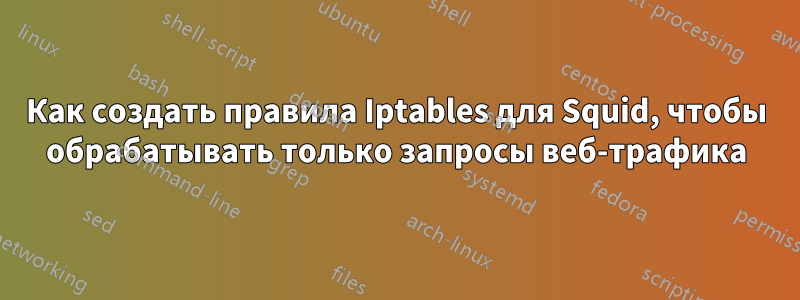 Как создать правила Iptables для Squid, чтобы обрабатывать только запросы веб-трафика