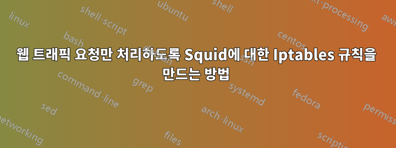 웹 트래픽 요청만 처리하도록 Squid에 대한 Iptables 규칙을 만드는 방법