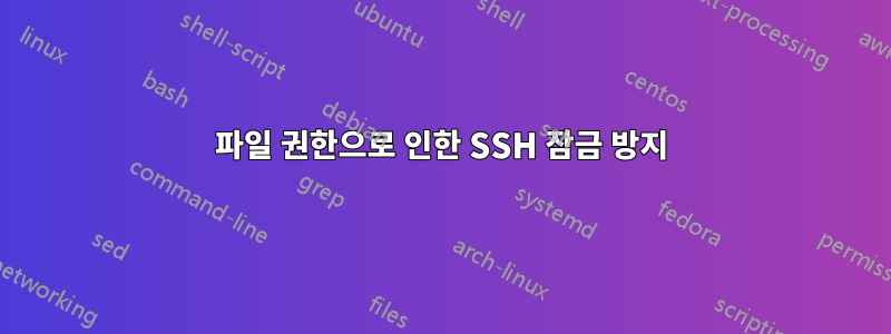 파일 권한으로 인한 SSH 잠금 방지