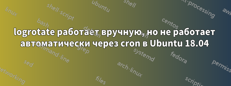 logrotate работает вручную, но не работает автоматически через cron в Ubuntu 18.04