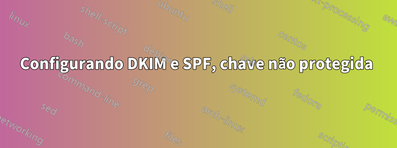 Configurando DKIM e SPF, chave não protegida