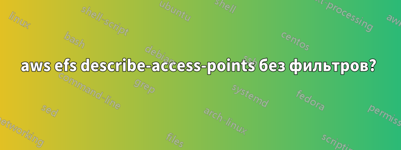 aws efs describe-access-points без фильтров?