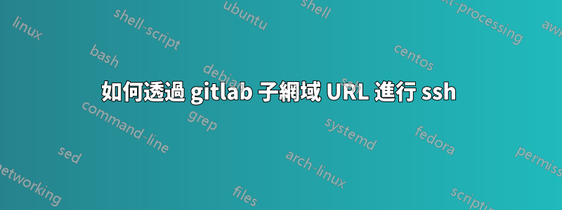 如何透過 gitlab 子網域 URL 進行 ssh