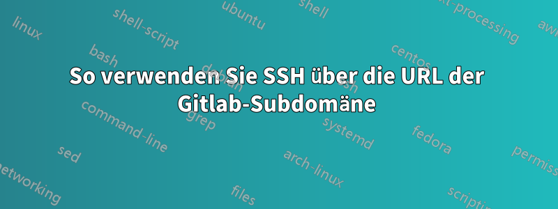So verwenden Sie SSH über die URL der Gitlab-Subdomäne