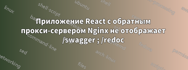 Приложение React с обратным прокси-сервером Nginx не отображает /swagger ; /redoc
