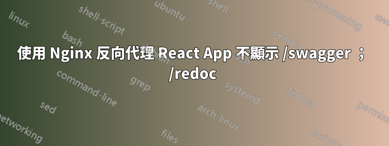 使用 Nginx 反向代理 React App 不顯示 /swagger ; /redoc