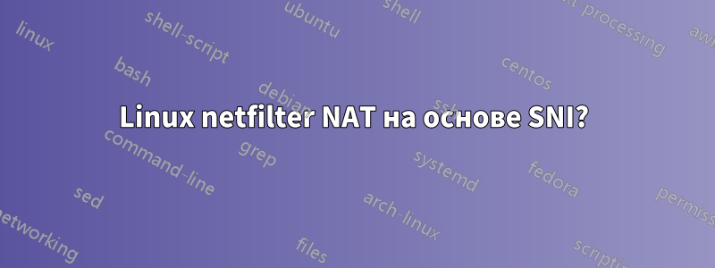 Linux netfilter NAT на основе SNI?