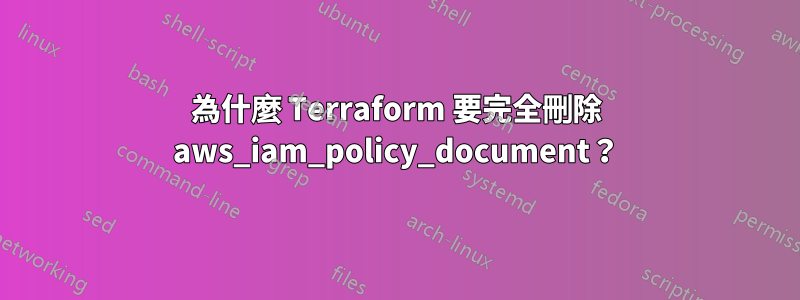 為什麼 Terraform 要完全刪除 aws_iam_policy_document？