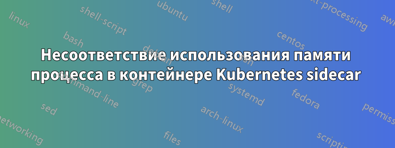 Несоответствие использования памяти процесса в контейнере Kubernetes sidecar