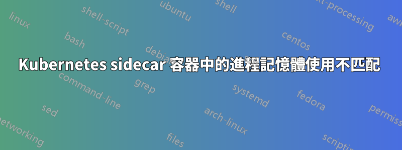Kubernetes sidecar 容器中的進程記憶體使用不匹配