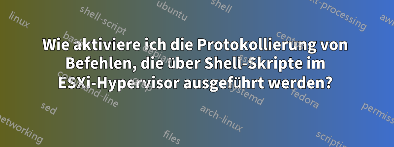 Wie aktiviere ich die Protokollierung von Befehlen, die über Shell-Skripte im ESXi-Hypervisor ausgeführt werden?